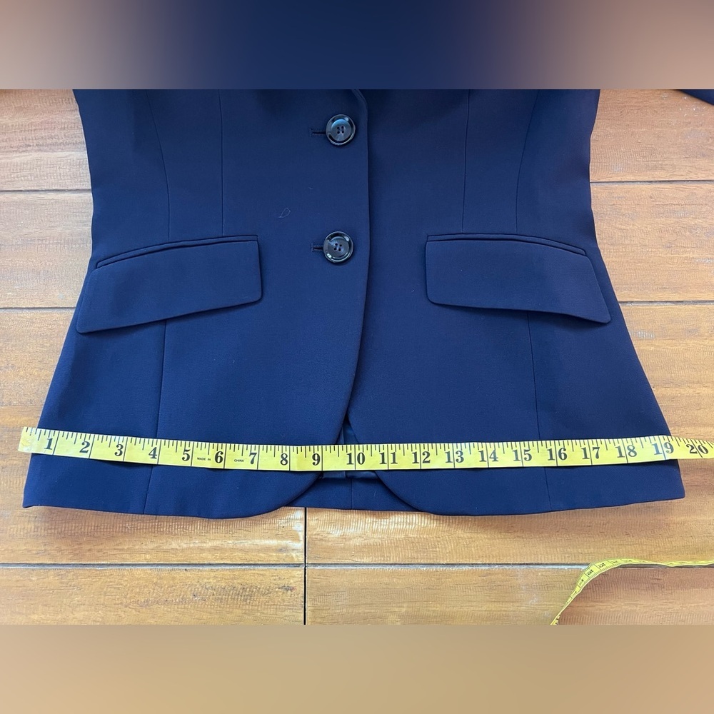Basler Navy Blue Classic Blazer Single Breasted Two Button Jacket Office - Picture 11 of 12
